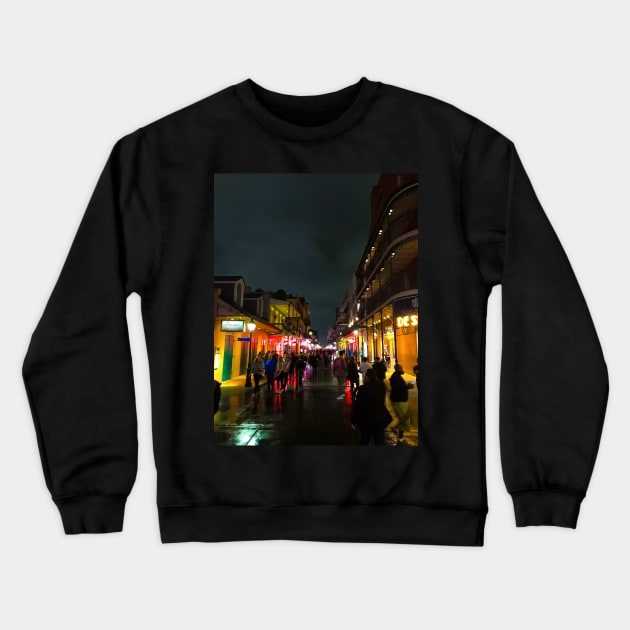 The Colours of Bourbon Street Crewneck Sweatshirt by Steves-Pics